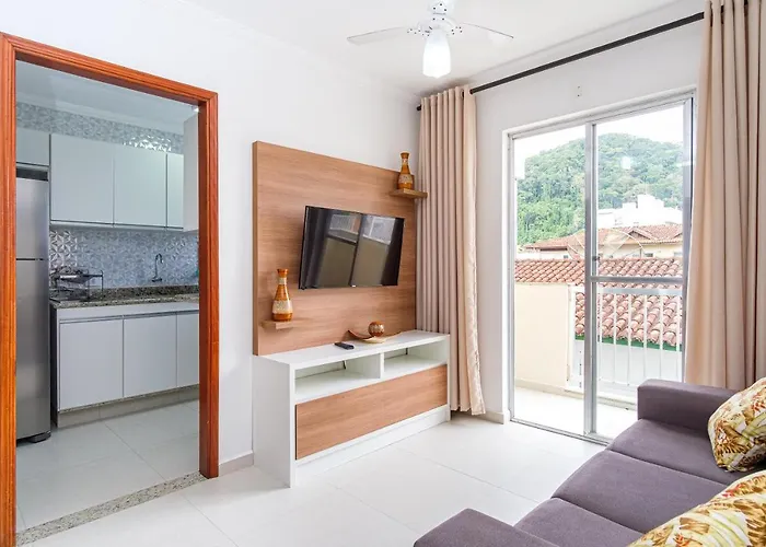 Apartamento a 100 metros da praia - 01 dormitório - Edifício Água Viva Ubatuba